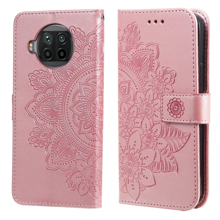 7-petal Flowers Embossing Pattern Horizontal Flip PU Leather Case with Holder & Card Slots & Wallet & Photo Frame, For Xiaomi Mi 10T Lite, For Xiaomi Mi 10T Pro, For Xiaomi Mi 11, For Xiaomi Poco X3/X3 Pro/X3 NFC