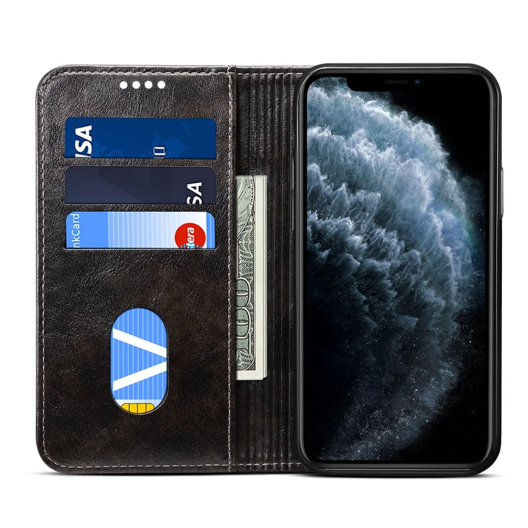 Baroque Simple Horizontal Flip Leather Case, with Holder & Card Slots & Wallet, For iPhone 11, For iPhone 11 Pro, For iPhone 11 Pro Max, For iPhone XS / X