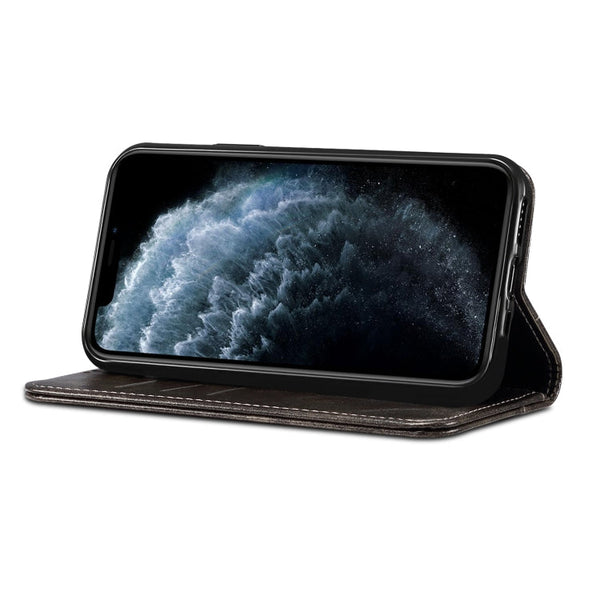 Baroque Simple Horizontal Flip Leather Case, with Holder & Card Slots & Wallet, For iPhone 11, For iPhone 11 Pro, For iPhone 11 Pro Max, For iPhone XS / X