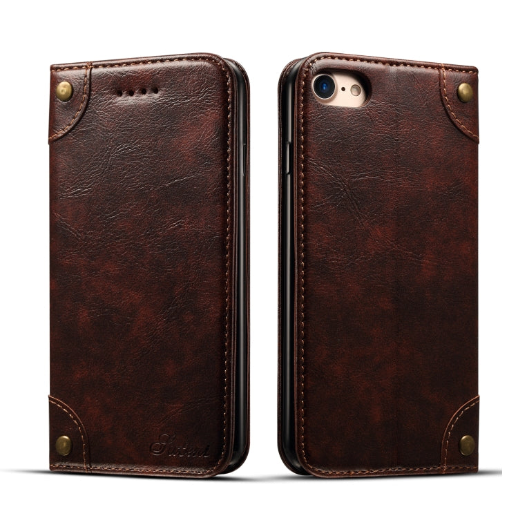 Baroque Simple Horizontal Flip Leather Case, with Holder & Card Slots & Wallet, For iPhone SE 2022 / SE 2020 / 8 / 7, For iPhone 8 Plus / 7 Plus, For iPhone XR, For iPhone XS Max