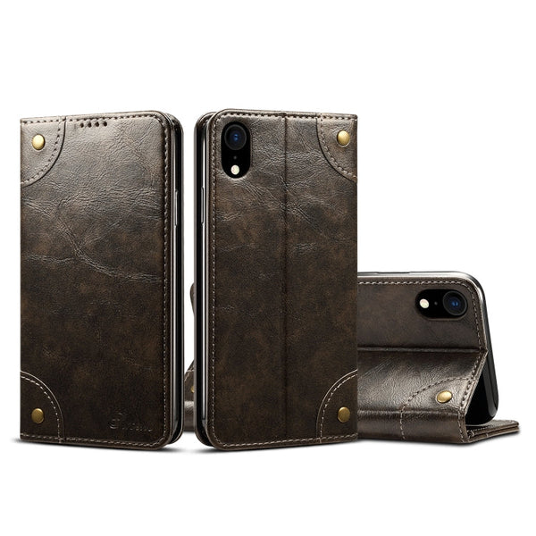 Baroque Simple Horizontal Flip Leather Case, with Holder & Card Slots & Wallet, For iPhone SE 2022 / SE 2020 / 8 / 7, For iPhone 8 Plus / 7 Plus, For iPhone XR, For iPhone XS Max