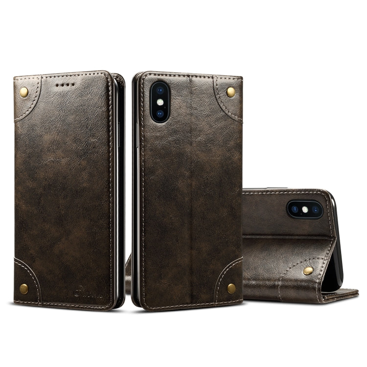 Baroque Simple Horizontal Flip Leather Case, with Holder & Card Slots & Wallet, For iPhone SE 2022 / SE 2020 / 8 / 7, For iPhone 8 Plus / 7 Plus, For iPhone XR, For iPhone XS Max