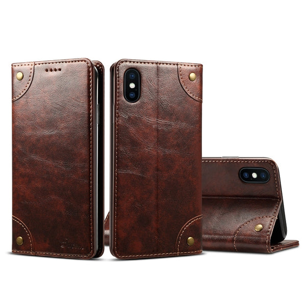 Baroque Simple Horizontal Flip Leather Case, with Holder & Card Slots & Wallet, For iPhone SE 2022 / SE 2020 / 8 / 7, For iPhone 8 Plus / 7 Plus, For iPhone XR, For iPhone XS Max