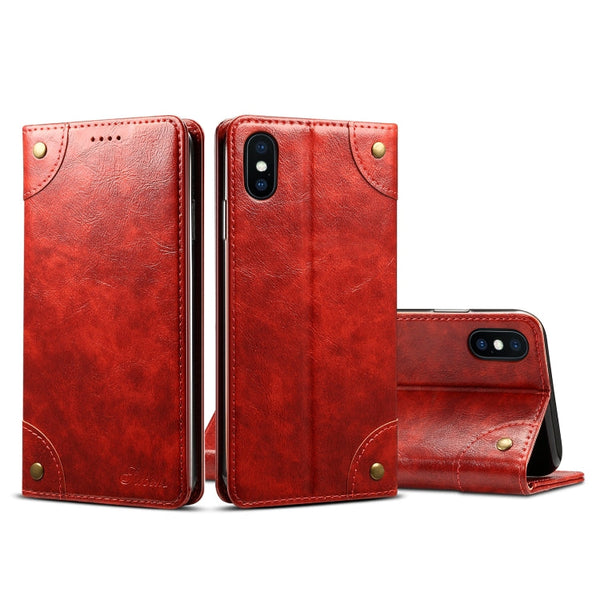 Baroque Simple Horizontal Flip Leather Case, with Holder & Card Slots & Wallet, For iPhone SE 2022 / SE 2020 / 8 / 7, For iPhone 8 Plus / 7 Plus, For iPhone XR, For iPhone XS Max