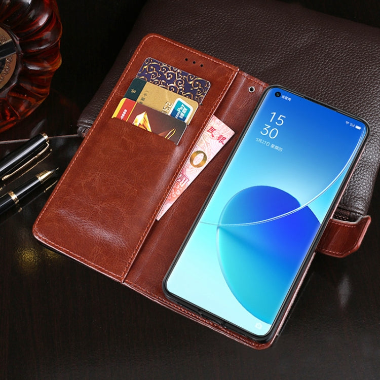 idewei Crazy Horse Texture Horizontal Flip Leather Case with Holder & Card Slots & Wallet, For OPPO Reno 6 Pro, For OPPO Reno 6 Pro 5G, For vivo X60 /  X60 (Curved Screen Version), For OPPO Reno5 A (Japanese Version)