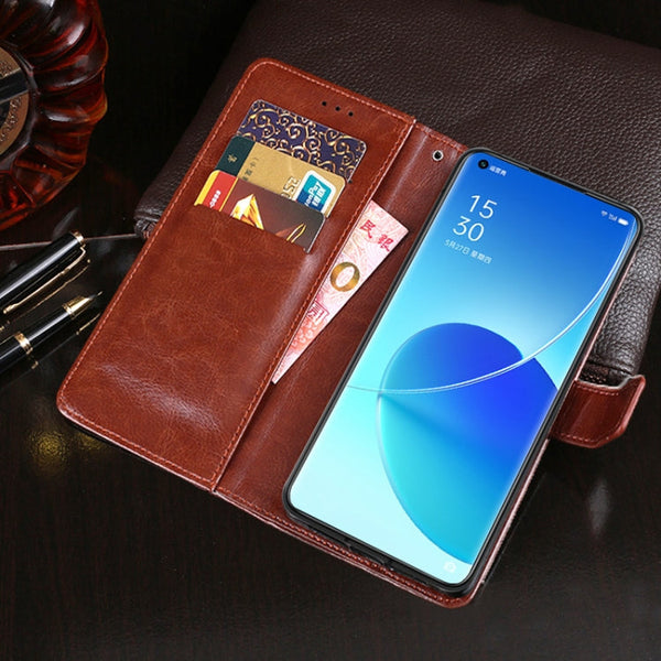 idewei Crazy Horse Texture Horizontal Flip Leather Case with Holder & Card Slots & Wallet, For OPPO Reno 6 Pro, For OPPO Reno 6 Pro 5G, For vivo X60 /  X60 (Curved Screen Version), For OPPO Reno5 A (Japanese Version)