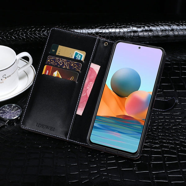 idewei Crocodile Texture Horizontal Flip Leather Case with Holder & Card Slots & Wallet