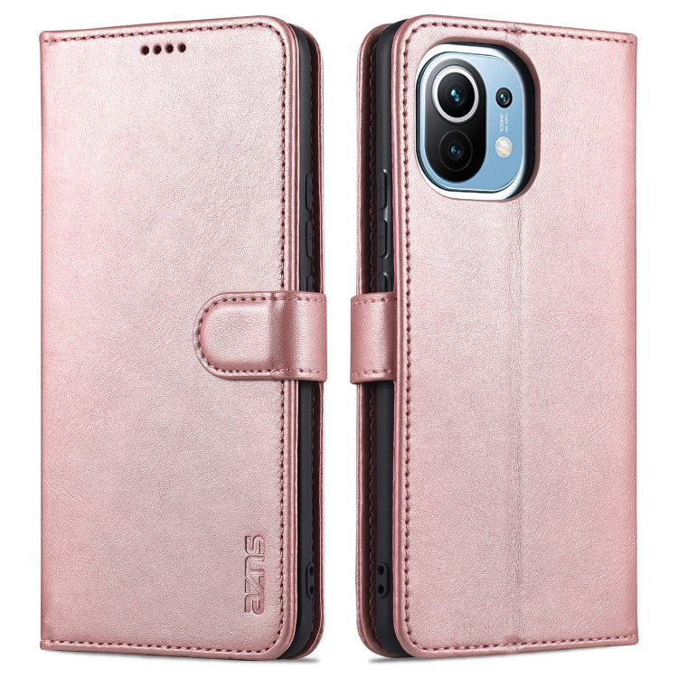 AZNS Skin Feel Calf Texture Horizontal Flip Leather Case with Card Slots & Holder & Wallet, For Xiaomi Mi 11, For vivo Y73s / S7e, For OPPO A15 / A35 4G