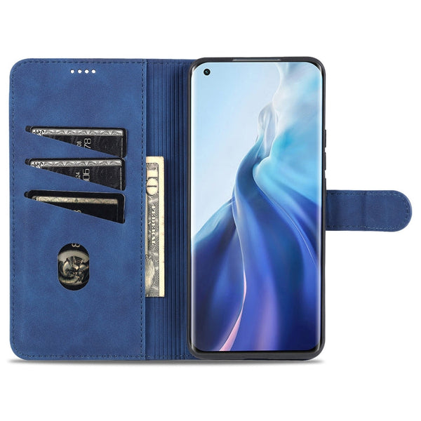 AZNS Skin Feel Calf Texture Horizontal Flip Leather Case with Card Slots & Holder & Wallet, For Xiaomi Mi 11, For vivo Y73s / S7e, For OPPO A15 / A35 4G