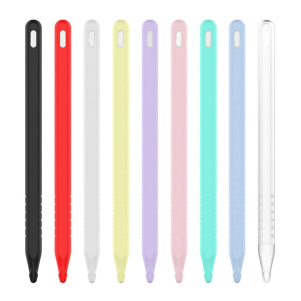 3 in 1 Pure Color Silicone Stylus Pen Protective Case Set for Apple Pencil 2