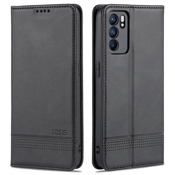 AZNS Magnetic Calf Texture Horizontal Flip Leather Case with Card Slots & Holder & Wallet, For OPPO K9 5G, For OPPO Reno6 / Reno6 Pro