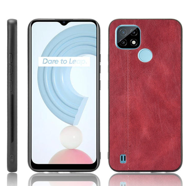 Shockproof Sewing Cow Pattern Skin PC + PU + TPU Case, For OPPO Reno6 Pro+, For OPPO Reno6 Pro, For OPPO Realme C11 2021 / Realme C20, For OPPO Realme C21