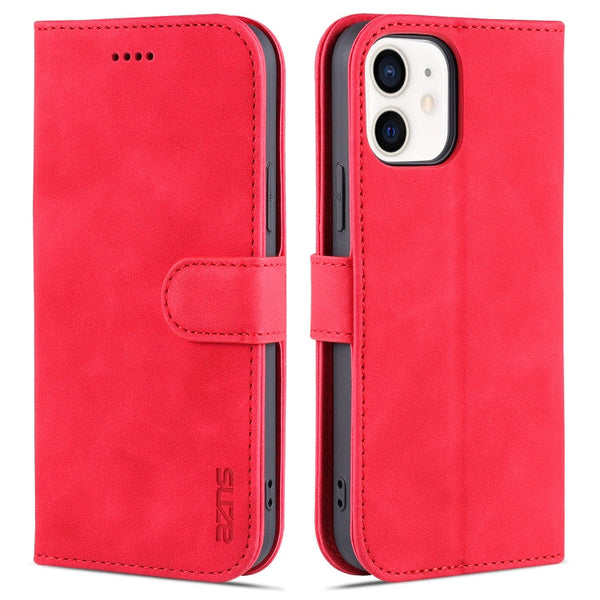 AZNS Skin Feel Calf Texture Horizontal Flip Leather Case with Card Slots & Holder & Wallet, For iPhone 12 / 12 Pro, For iPhone 12 Mini