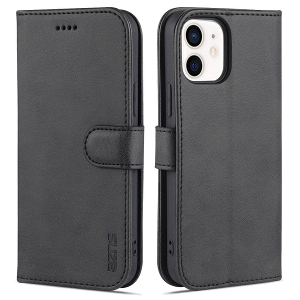 AZNS Skin Feel Calf Texture Horizontal Flip Leather Case with Card Slots & Holder & Wallet, For iPhone 12 / 12 Pro, For iPhone 12 Mini