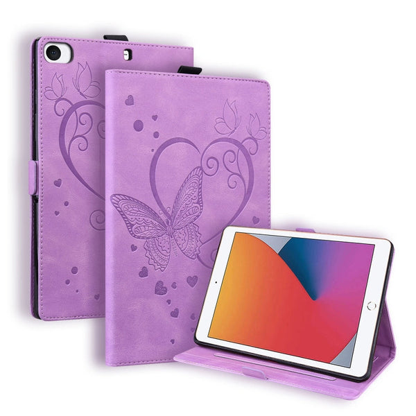 Love Butterfly Pattern Horizontal Flip Leather Case with Holder & Sleep / Wake-up Function, For iPad 9.7 (2017) (2018) / Air 2 Pro, For iPad 10.2 2021 / 2020 / 2019 / Air (2019) / 10.2 (2020), For iPad Mini 1 / 2 / 3 / 4 / 5����������������������������...