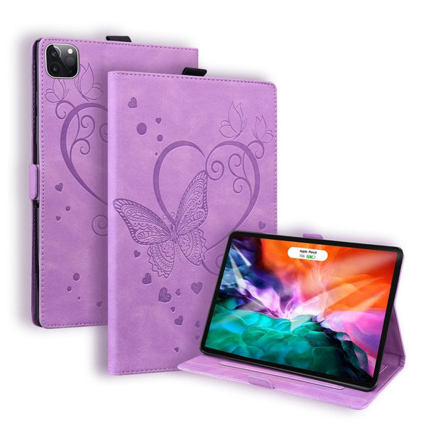 Love Butterfly Pattern Horizontal Flip Leather Case with Holder & Sleep / Wake-up Function, For iPad 9.7 (2017) (2018) / Air 2 Pro, For iPad 10.2 2021 / 2020 / 2019 / Air (2019) / 10.2 (2020), For iPad Mini 1 / 2 / 3 / 4 / 5����������������������������...