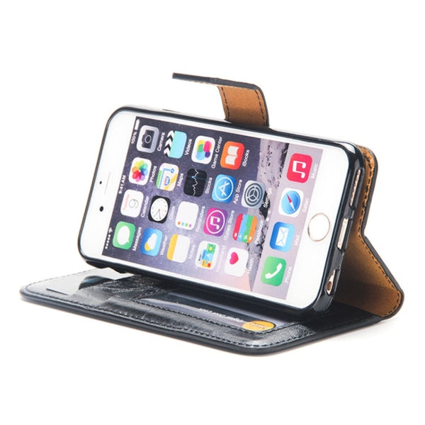 Crazy Horse Texture Detachable Magnetic Back Cover Horizontal Flip Leather Case with Holder & Card Slots & Photo Frame & Wallet, For iPhone 6 / 6s, For iPhone 8 Plus / 7 Plus, For iPhone X / XS, For iPhone XR