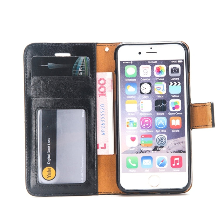 Crazy Horse Texture Detachable Magnetic Back Cover Horizontal Flip Leather Case with Holder & Card Slots & Photo Frame & Wallet, For iPhone 6 / 6s, For iPhone 8 Plus / 7 Plus, For iPhone X / XS, For iPhone XR