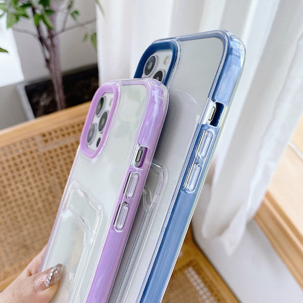 Full-coverage 360 Clear PC + TPU Shockproof Protective Case with Card Slot, For iPhone 11, For iPhone 11 Pro Max