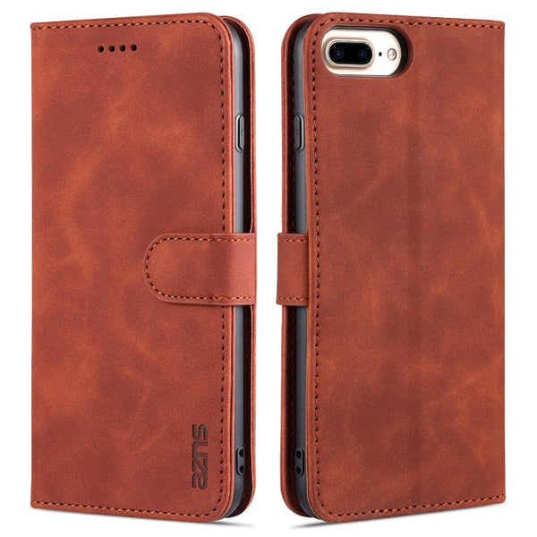 AZNS Skin Feel Calf Texture Horizontal Flip Leather Case with Card Slots & Holder & Wallet, For iPhone 6, For iPhone 7 Plus / 8 Plus, For iPhone 7 / 8 / SE (2020)