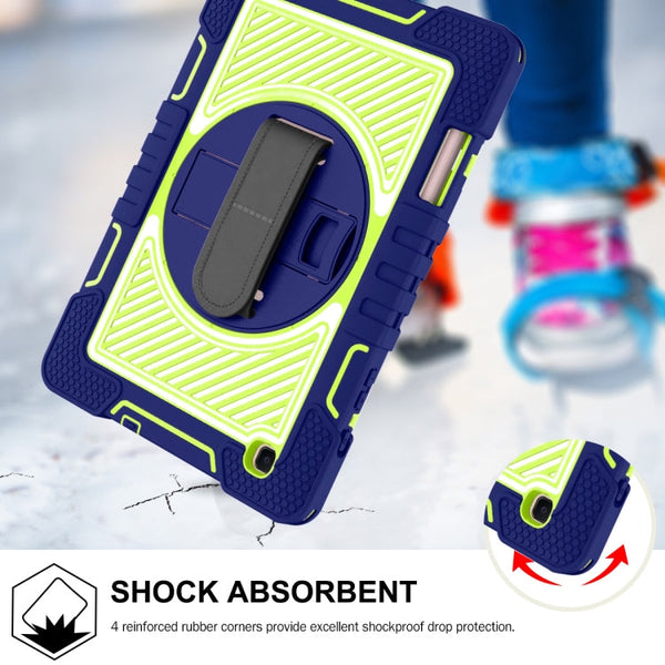 360 Degree Rotation Contrast Color Shockproof Silicone + PC Case with Holder & Hand Grip Strap & Shoulder Strap