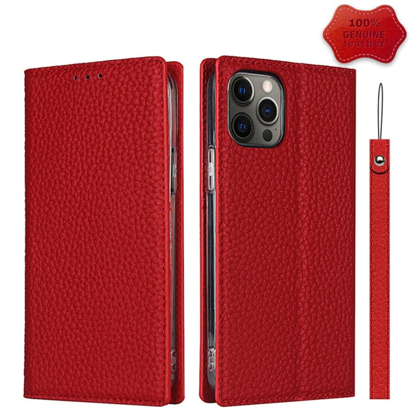 Litchi Texture Horizontal Flip Top Layer Cowhide Leather Case with Holder & Card Slots & Wallet & Strap & Wire Winder, For iPhone 12 mini, For iPhone 12 / 12 Pro, For iPhone 12 Pro Max, For iPhone 11 Pro