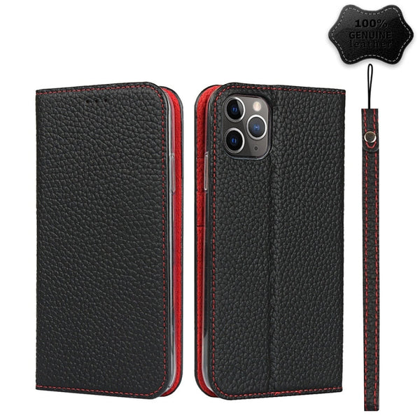 Litchi Texture Horizontal Flip Top Layer Cowhide Leather Case with Holder & Card Slots & Wallet & Strap & Wire Winder, For iPhone 12 mini, For iPhone 12 / 12 Pro, For iPhone 12 Pro Max, For iPhone 11 Pro