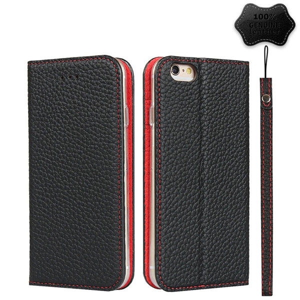 Litchi Texture Horizontal Flip Top Layer Cowhide Leather Case with Holder & Card Slots & Wallet & Strap & Wire Winder, For iPhone 6 & 6s, For iPhone 6 Plus & 6s Plus, For iPhone XR, For iPhone XS Max