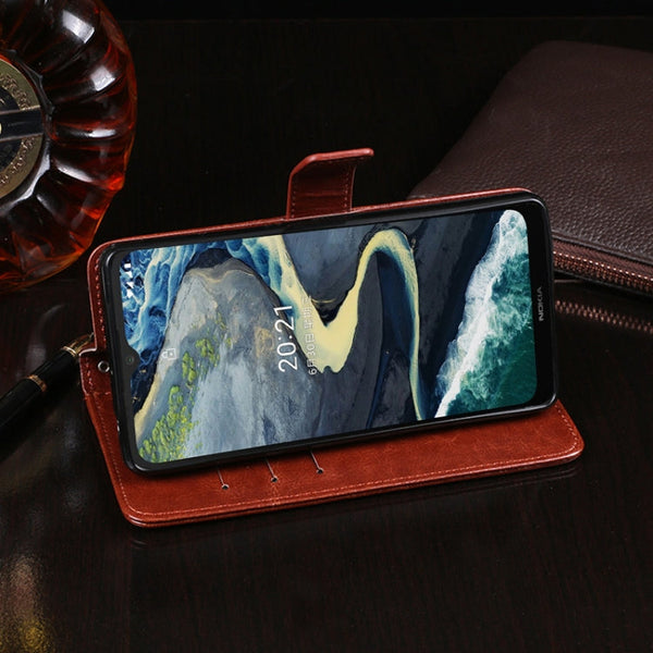 idewei Crazy Horse Texture Horizontal Flip Leather Case with Holder & Card Slots & Wallet