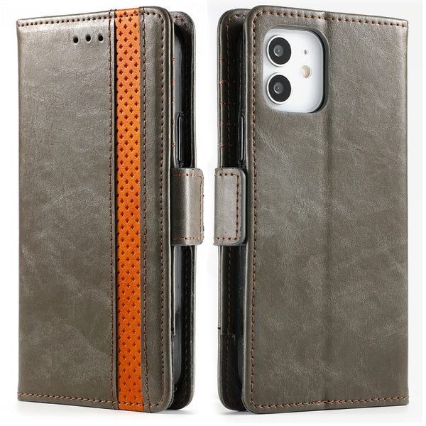 CaseNeo Business Splicing Dual Magnetic Buckle Horizontal Flip PU Leather Case with Holder & Card Slots & Wallet, For iPhone 12 mini, For iPhone 12 / 12 Pro, For iPhone 12 Pro Max, For iPhone 11 Pro