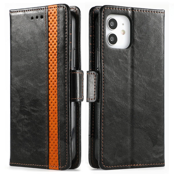 CaseNeo Business Splicing Dual Magnetic Buckle Horizontal Flip PU Leather Case with Holder & Card Slots & Wallet, For iPhone 12 mini, For iPhone 12 / 12 Pro, For iPhone 12 Pro Max, For iPhone 11 Pro