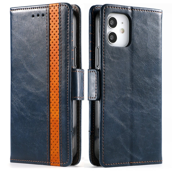 CaseNeo Business Splicing Dual Magnetic Buckle Horizontal Flip PU Leather Case with Holder & Card Slots & Wallet, For iPhone 11, For iPhone 11 Pro Max
