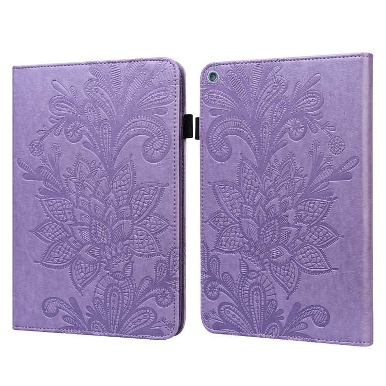 Lace Flower Embossing Pattern Horizontal Flip Leather Case with Holder & Card Slots & Wallet & Photo Frame & Sleep / Wake-up Function, For Amazon Kindle Fire HD 8 2020 / HD 8 Plus 2020, For Amazon Kindle Fire HD 10 2019 / 2018 / 2017 / 2016