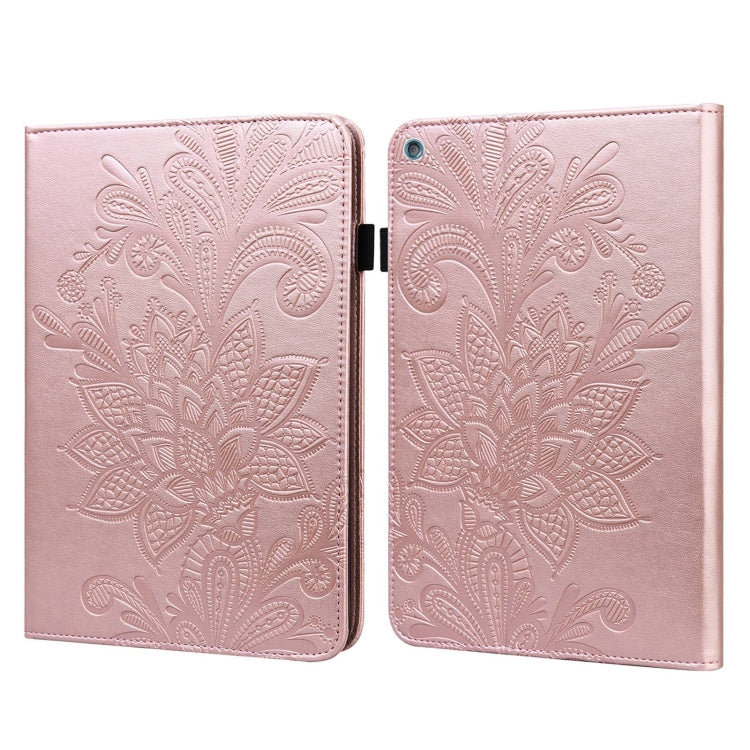 Lace Flower Embossing Pattern Horizontal Flip Leather Case with Holder & Card Slots & Wallet & Photo Frame & Sleep / Wake-up Function, For Amazon Kindle Fire HD 8 2020 / HD 8 Plus 2020, For Amazon Kindle Fire HD 10 2019 / 2018 / 2017 / 2016