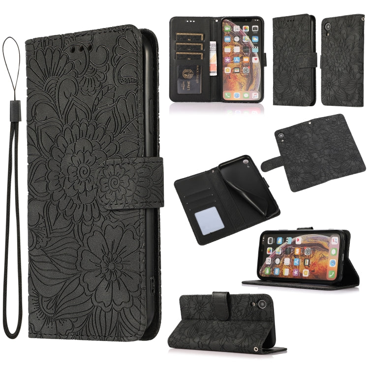 Skin Feel Embossed Sunflower Horizontal Flip Leather Case with Holder & Card Slots & Wallet & Lanyard, For iPhone 11 Pro Max, For iPhone 11 Pro, For iPhone 11, For iPhone XR