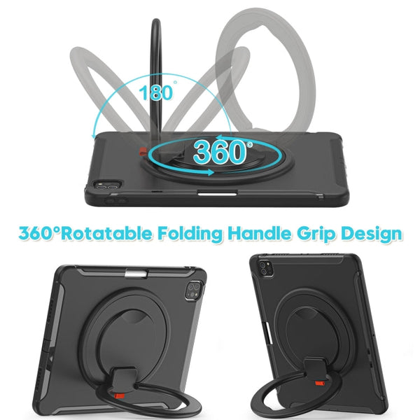 Shockproof TPU + PC Protective Case with 360 Degree Rotation Foldable Handle Grip Holder & Pen Slot, For iPad Pro 12.9 2020 / 2018, For Samsung Galaxy Tab S6 Lite 10.4 inch P610