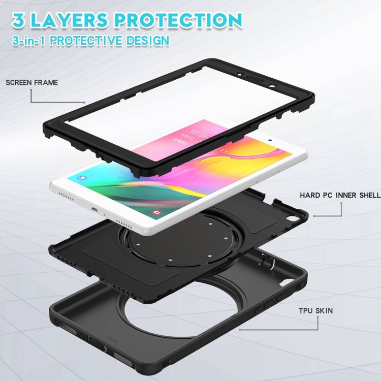 Shockproof TPU + PC Protective Case with 360 Degree Rotation Foldable Handle Grip Holder & Pen Slot, For Samsung Galaxy Tab A 8.0 2019 T290