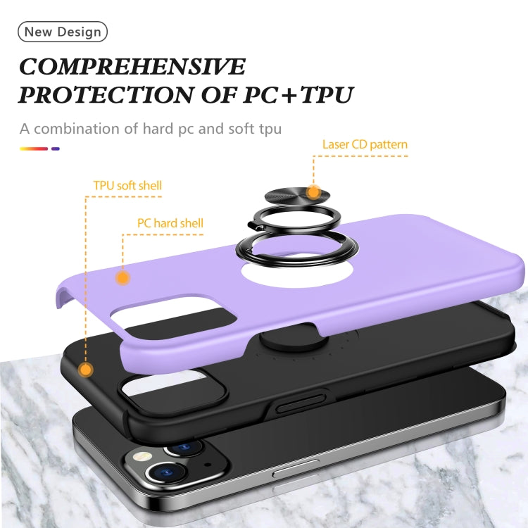 PC + TPU Shockproof Magnetic Protective Case with Invisible Ring Holder, For iPhone 13 mini, For iPhone 13, For iPhone 13 Pro
