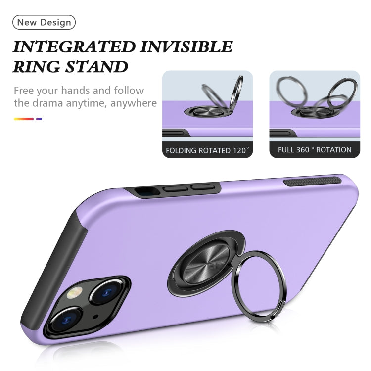 PC + TPU Shockproof Magnetic Protective Case with Invisible Ring Holder, For iPhone 13 mini, For iPhone 13, For iPhone 13 Pro