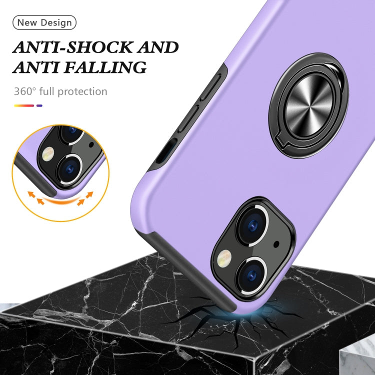 PC + TPU Shockproof Magnetic Protective Case with Invisible Ring Holder, For iPhone 13 mini, For iPhone 13, For iPhone 13 Pro