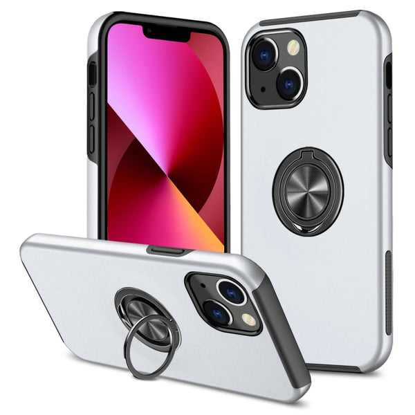 PC + TPU Shockproof Magnetic Protective Case with Invisible Ring Holder, For iPhone 13 mini, For iPhone 13, For iPhone 13 Pro