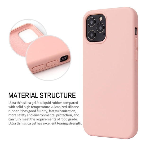 Solid Color Liquid Silicone Shockproof Protective Case