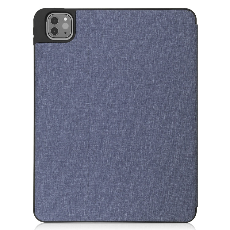 Cloth Texture TPU Horizontal Flip Leather Case with Pen Slot & Holder