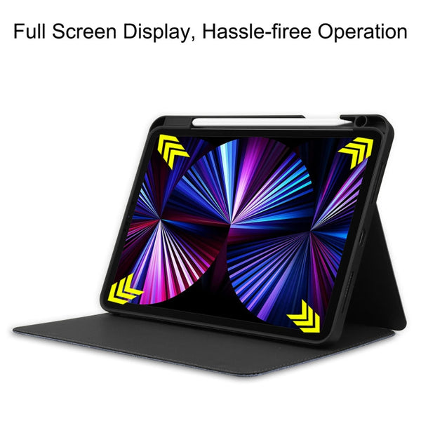 Cloth Texture TPU Horizontal Flip Leather Case with Pen Slot & Holder