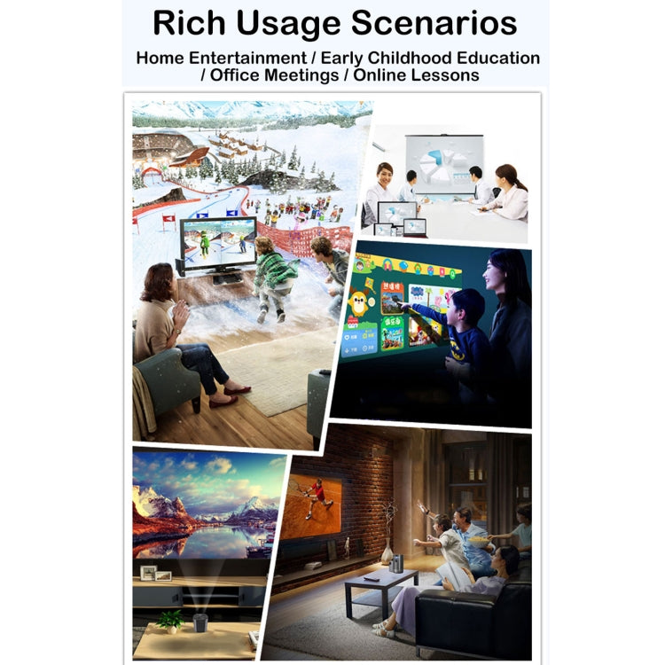 A5 1920x1080P 200 ANSI Multi-function Portable Home Theater LED HD Digital Projector Bluetooth Speaker, Android 7.1, 2G+16GB