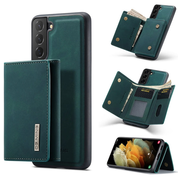 DG.MING M1 Series 3-Fold Multi Card Wallet  Back Cover Shockproof Case with Holder Function, For Samsung Galaxy S21, For Samsung Galaxy S21 FE, For Samsung Galaxy S21+