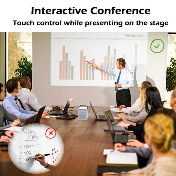 WEJOY Y2 1920x1080P 100 ANSI Lumens Portable Home Theater LED HD Digital Projector, Battery Touch Control Version, Android 9.0, 2G+16G, Y2 US Plug