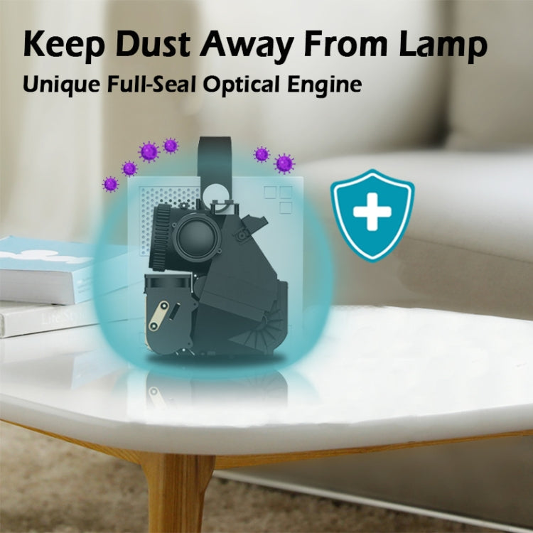 WEJOY Y2 1920x1080P 100 ANSI Lumens Portable Home Theater LED HD Digital Projector, Battery Touch Control Version, Android 9.0, 2G+16G, Y2 US Plug