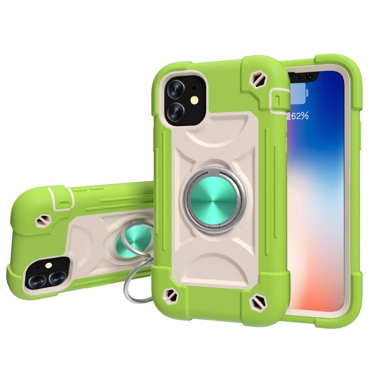 Shockproof Silicone + PC Protective Case with Dual-Ring Holder, For iPhone XS Max, For iPhone 11