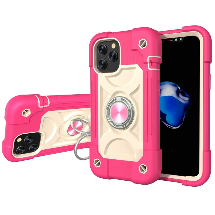 Shockproof Silicone + PC Protective Case with Dual-Ring Holder, For iPhone 11 Pro Max, For iPhone 12 mini